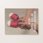 Aankondiging inkomende rookie foto zwangerschap legpuzzel (Horizontaal)