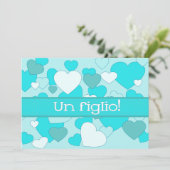 Aankondiging Italiaanse babyjongen ter geboorte (Staand voorkant)