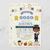 Aankondiging Kinder school Afstuderen (Voorkant / Achterkant)