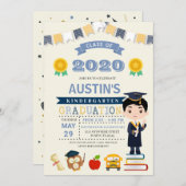 Aankondiging Kinder school Afstuderen (Voorkant / Achterkant)