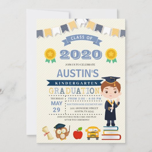 Aankondiging Kinder school Afstuderen (Voorkant)