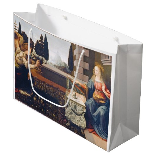 Aankondiging Leonardo da Vinci, 1472-1473 Groot Cadeauzakje (Voorkant Gekanteld)