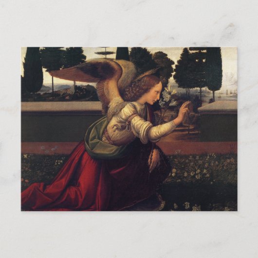 Aankondiging Leonardo Da Vinci - Angel Briefkaart (Voorkant)