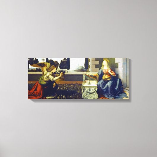 Aankondiging Leonardo da Vinci Canvas Afdruk (Voorkant)
