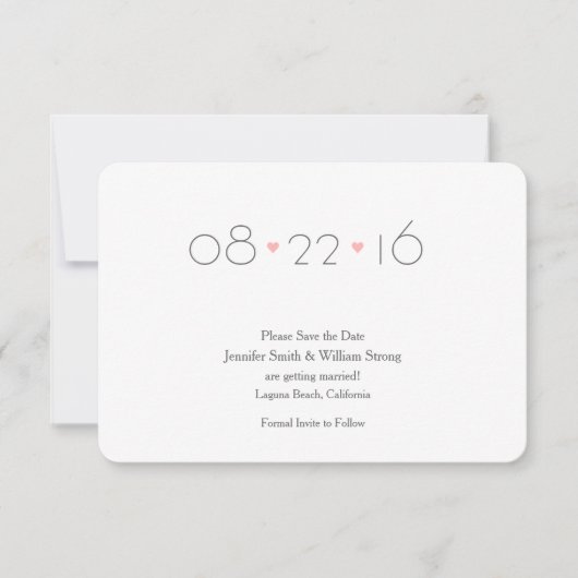 Aankondiging (liefdes) Save the Date (Voorkant)