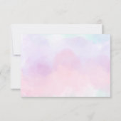 Aankondiging lila Floral Photo Afstuderen (Achterkant)