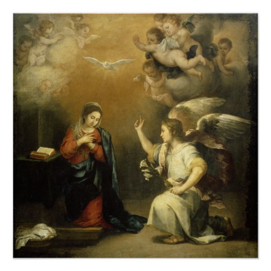 Aankondiging Maria en Aartsengel Gabriel Fine Art Perfect Poster (Voorkant)