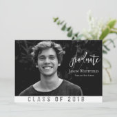 Aankondiging Masculine Foto Afstuderen (Staand voorkant)