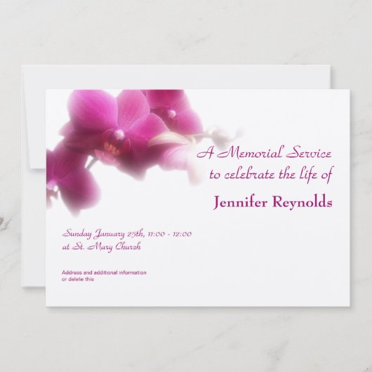 Aankondiging Memorial Service (Voorkant)