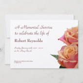 Aankondiging Memorial Service (Voorkant)