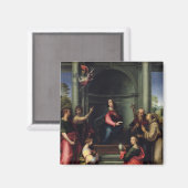 Aankondiging met heiligen, 1515 magneet (Voorkant / Achterkant)