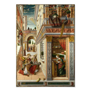 Aankondiging met St. Emidius, 1486 Foto Afdruk