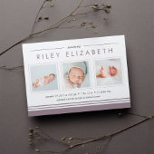 Aankondiging Metro Stripe Birth | Berry