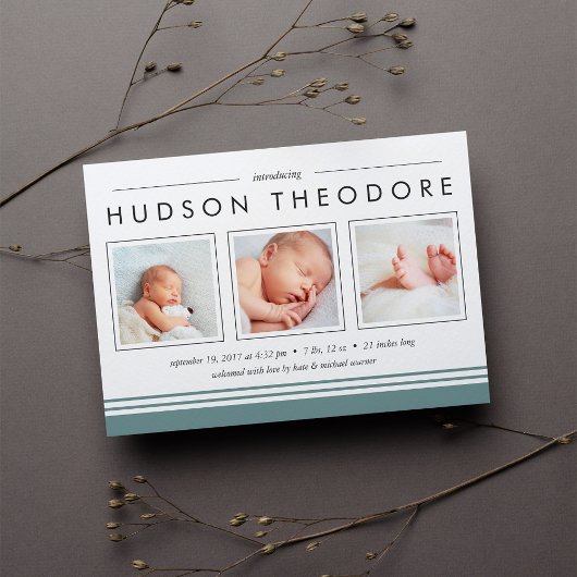 Aankondiging Metro Stripe Birth | Bossen