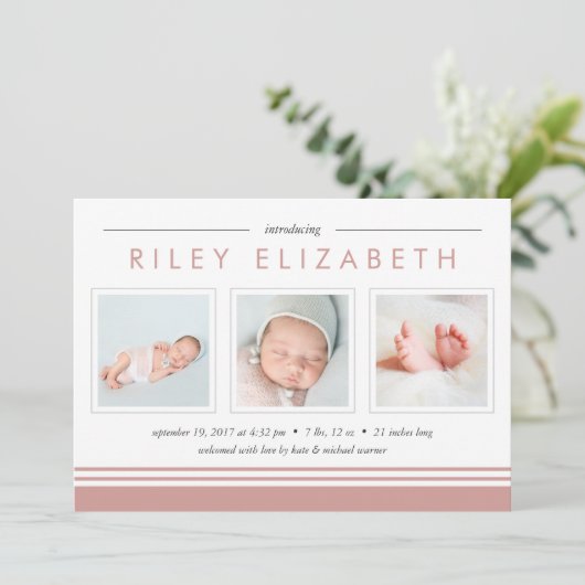 Aankondiging Metro Stripe Birth | ROOS (Staand voorkant)