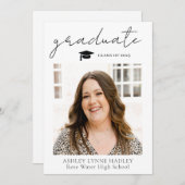 Aankondiging modern Afstuderen foto's (Voorkant / Achterkant)
