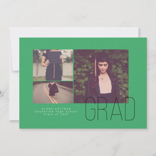 Aankondiging modern Afstuderen offset- (Voorkant)