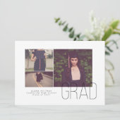 Aankondiging modern Afstuderen offset- (Staand voorkant)