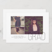 Aankondiging modern Afstuderen offset- (Voorkant / Achterkant)