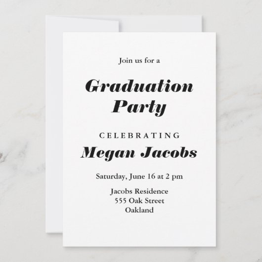 Aankondiging modern Afstuderen penseeltype (Achterkant)