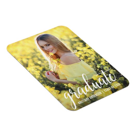 Aankondiging modern fotoAfstuderen W Magneet (Rechterzijde)