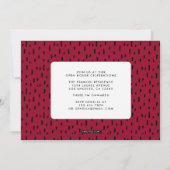 Aankondiging modern rood Afstuderen (Achterkant)