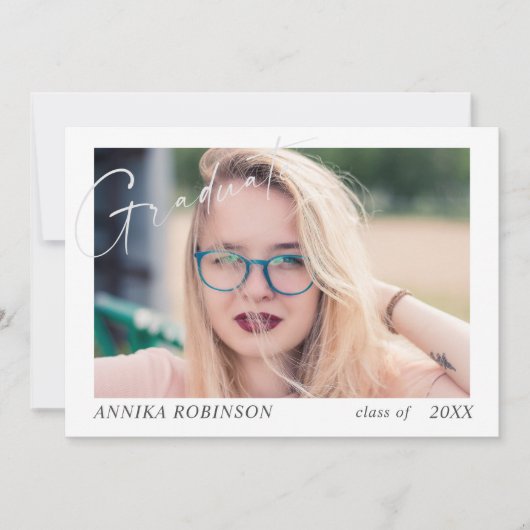 Aankondiging modern script afstuderen (Voorkant)