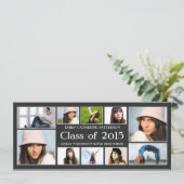 Aankondiging Modern Ten Photo Collage Afstuderen (Staand voorkant)