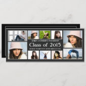 Aankondiging Modern Ten Photo Collage Afstuderen (Voorkant / Achterkant)