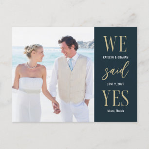 Aankondiging modern type Editable Color Wedding An Briefkaart