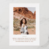 Aankondiging moderne Afstudeerder Gold Foil (Achterkant)