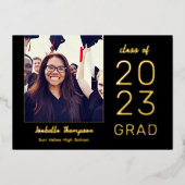 Aankondiging moderne Afstuderen Gold Foil (Voorkant)