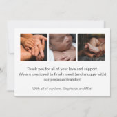 Aankondiging moderne Baby foto geboorte (Achterkant)