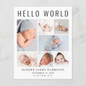Aankondiging moderne foto-collage geboorte (Voorkant)