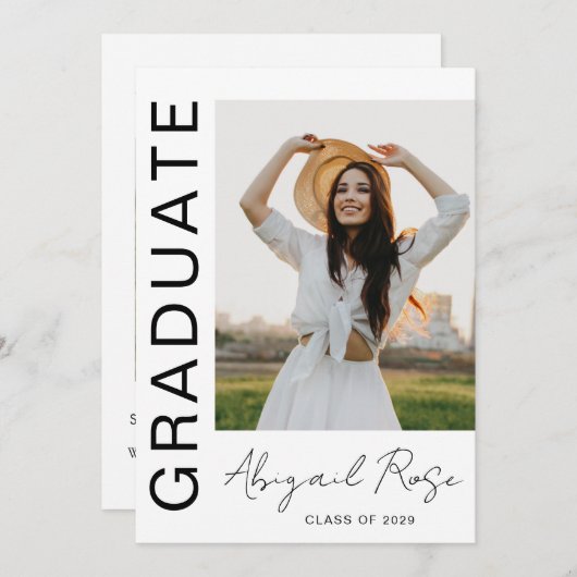 Aankondiging moderne verticale 2023-fotokaart (Voorkant / Achterkant)