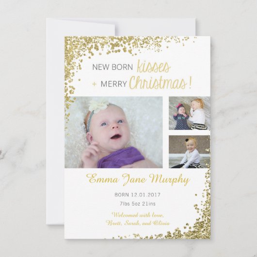 Aankondiging New Born Kisses Baby (Voorkant)