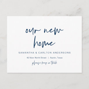 Aankondiging nieuw Dream Home-adres, modern Briefkaart