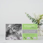 Aankondiging nieuw gezelschapsdier (Staand voorkant)