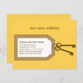 Aankondiging nieuwe sleutelbos verhuisbericht (Voorkant / Achterkant)