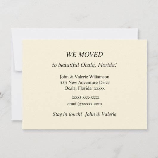  aankondiging Ocala Briefkaart (Achterkant)