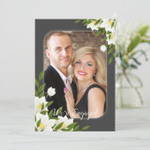 Aankondiging of uitnodiging van witte en grijze fo (Staand voorkant)