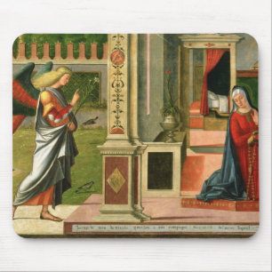 Aankondiging (olie op het paneel) (detail van 1209 muismat