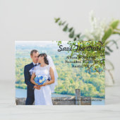 Aankondiging om de datum te reserveren (Staand voorkant)