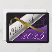 Aankondiging Paars en goudkoorts Afstuderen (Voorkant)