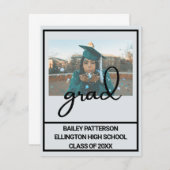 Aankondiging persoonlijk Afstuderen van de Hogere  (Voorkant / Achterkant)