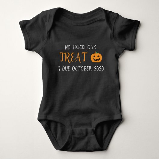Aankondiging persoonlijke Baby Halloween Romper (Voorkant)