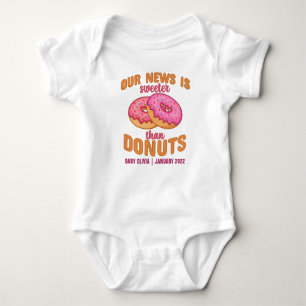 Aankondiging persoonlijke donuts-Baby Romper
