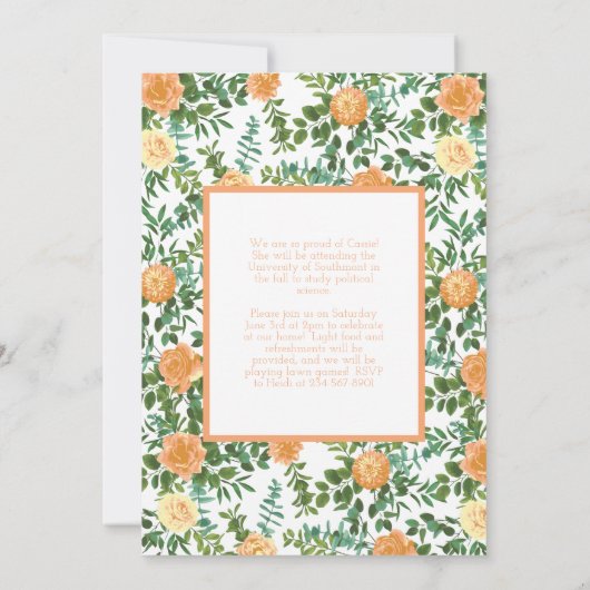 Aankondiging Roos  foto Afstuderen  (Achterkant)