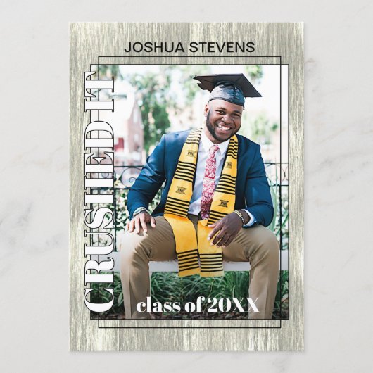 Aankondiging Rustic Woodgrain Afstuderen (Voorkant)