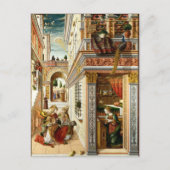 Aankondiging, Saint Emidius en een ufo Briefkaart (Voorkant)